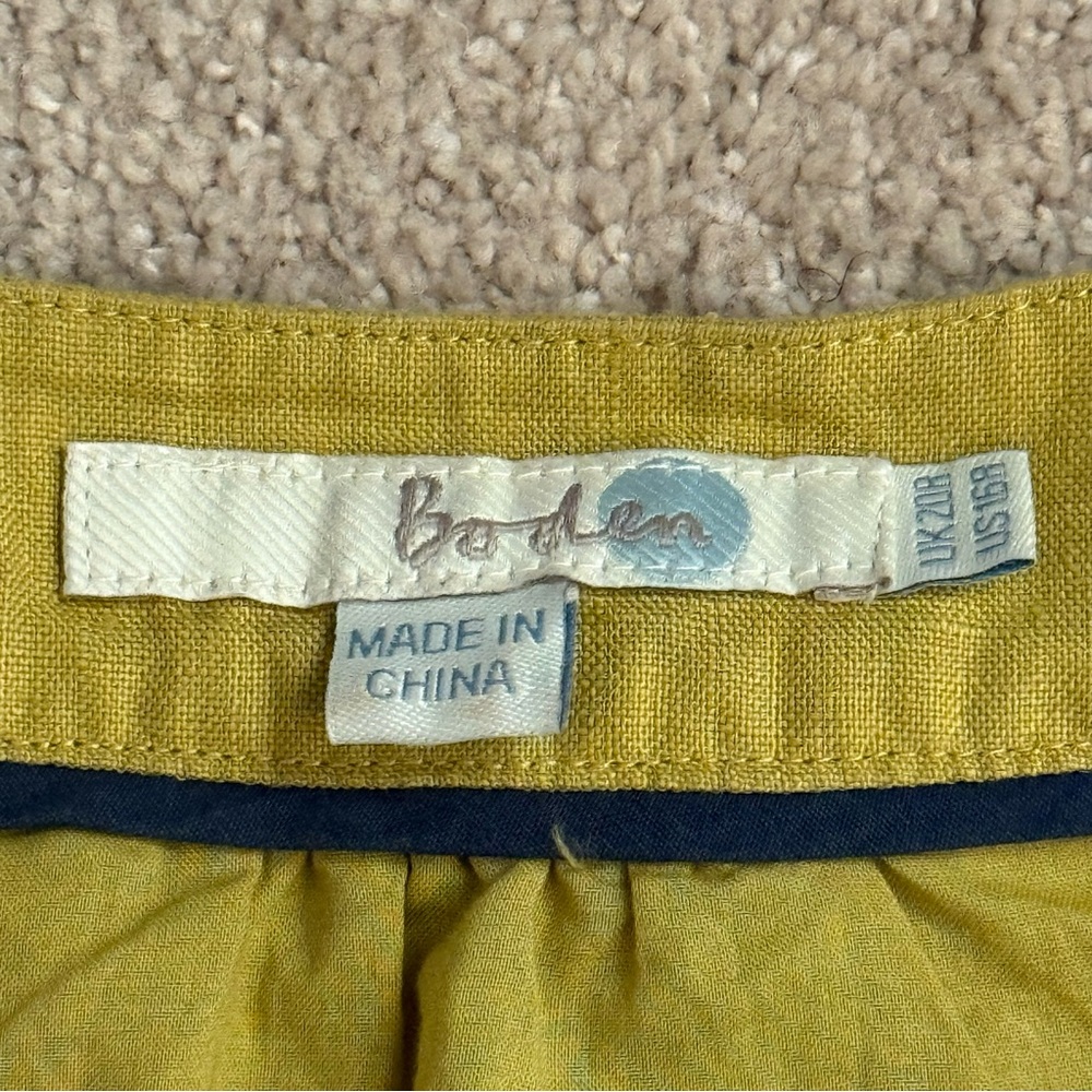 Boden Mustard Yellow Midi Dress - Picture 5 of 5